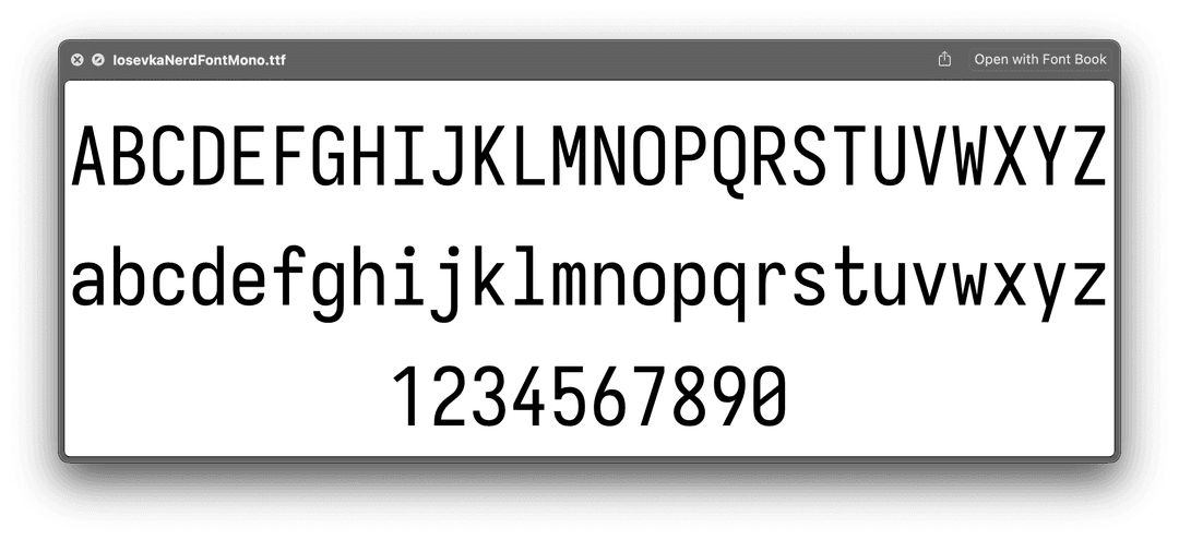 font image